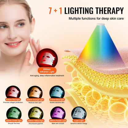 LED Light Therapy Face Mask – 7-Color Skin Treatment with 850nm Near-Infrared