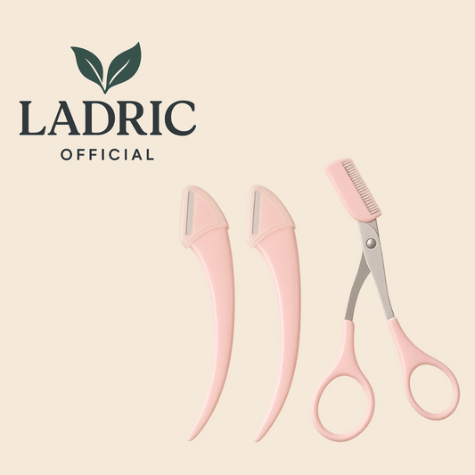 Precision Eyebrow Trimmer Set (2 Knives + Comb)