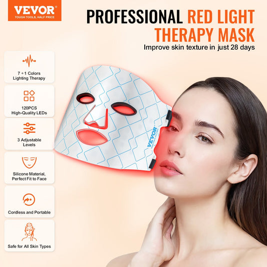 LED Light Therapy Face Mask – 7-Color Skin Treatment with 850nm Near-Infrared